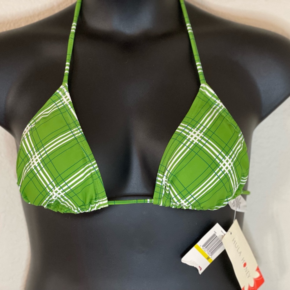 Green top bikini